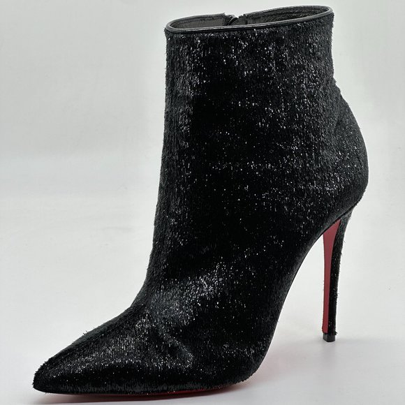 Christian Louboutin SO KATE BOOTY 100 Velours Papillon Ankle Boots Heels - Picture 6 of 16